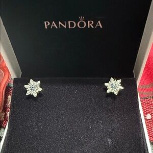 Pandora Silver snowflake Earrings